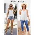 thumbnail image 5 of ANFERRY Camisoles for Women Loose Fit Adjustable Straps Tank Tops with Built in Bra Scoop Neck High Elastic Cami Shirts, 5 of 7