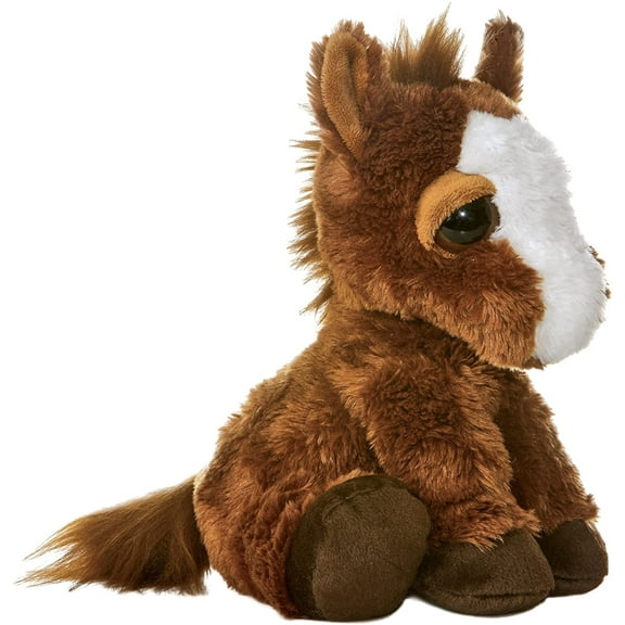 Aurora - Medium Brown Dreamy Eyes - 9.5" Prancer Pony - Enchanting Stuffed Animal