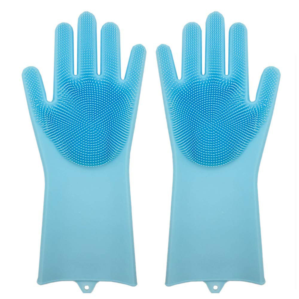 【JCXAGR】Magic Reusable Silicone Gloves Cleaning Brush Scrubber Gloves