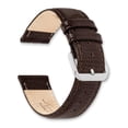 thumbnail image 3 of 20mm Short Brn Lizard Grain Lthr Slvr-tone Buckle Watch Band, 3 of 4