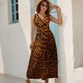 thumbnail image 2 of Leopard Print Pattern Sleeveless Dress Woman Fashion Long Dresses Women's Summer Suit Dress 2025, 2 of 6
