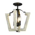 thumbnail image 1 of Golden Lighting 7802-SF NB-GH Regan Semi-Flush, Natural Black, 1 of 2