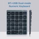 thumbnail image 1 of USB 28 CAYOS TECLADO NUMÉRICO INALÁMBRICO TECLADO DE LA OFICINA DE CONTABILIDAD FINANCIERA BT+CONEXIÓN DE DOBLE MODO USB BATERÍA DE LITIO INCORPORADA, 1 of 7