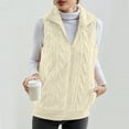 thumbnail image 5 of Taqqpue Womens Fuzzy Fleece Jacket Lightweight Vest Cozy Casual Oversized Sleeveless Cardigan Zipper Vest Jacket Waistcoat Outerwear with Pockets, 5 of 9
