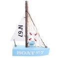 thumbnail image 1 of Sailing Ship Model Wooden Sailboat Ornament Mediterranean Nautical Boat Model, 1 of 8