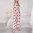 thumbnail image 3 of Fotbe Strawberry Conjunto de Pijama de Manga Larga para Mujer con Estampado, Ropa de Dormir de 2 Piezas, Conjunto de Casa Suave y Cómodo con Bolsillos-Medium, 3 of 7