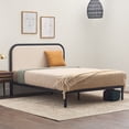 thumbnail image 4 of Rest Haven Salem Metal Platform Bed with Rounded Upholstered Headboard, Full, Cream, 4 of 14