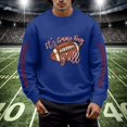 thumbnail image 2 of Chandail en Molleton Mode Homme Rugby Imprimé Col Rond Chaud Confortable Hiver Automne Décontracté Chandail, 2 of 4