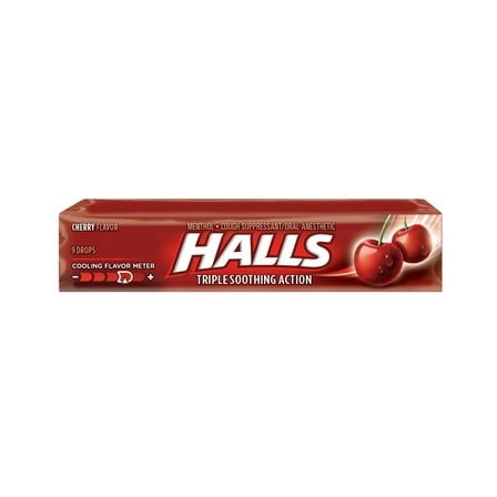 Halls Menthol Drops Honey-Lemon, 20 packs of 9