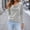 Gray, variant on Women's Velvet Cowl‑Draped Neck Top, Draped Cowl Collar, Soft Velvet Fabric, Regular Relaxed Fit, Solid‑color Dressy Pullover, For Evening Banquets Navy XXL