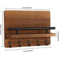 thumbnail image 5 of ZHAOCHENG 5 ganchos, soporte para llaves de pared, soporte para correo, soporte para llaves de pared, soporte para correo de pared de madera, soporte para llaves de pared, gancho decorativo, soporte p, 5 of 5