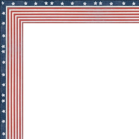 American Flag Photo (5x5 American Flag Wood Frame - Great for Posters, Photos, Art Prints, Mirror, Chalk Boards, Cork Boards and Marker Boards, Brand New Frame Hand Made in the USA By)