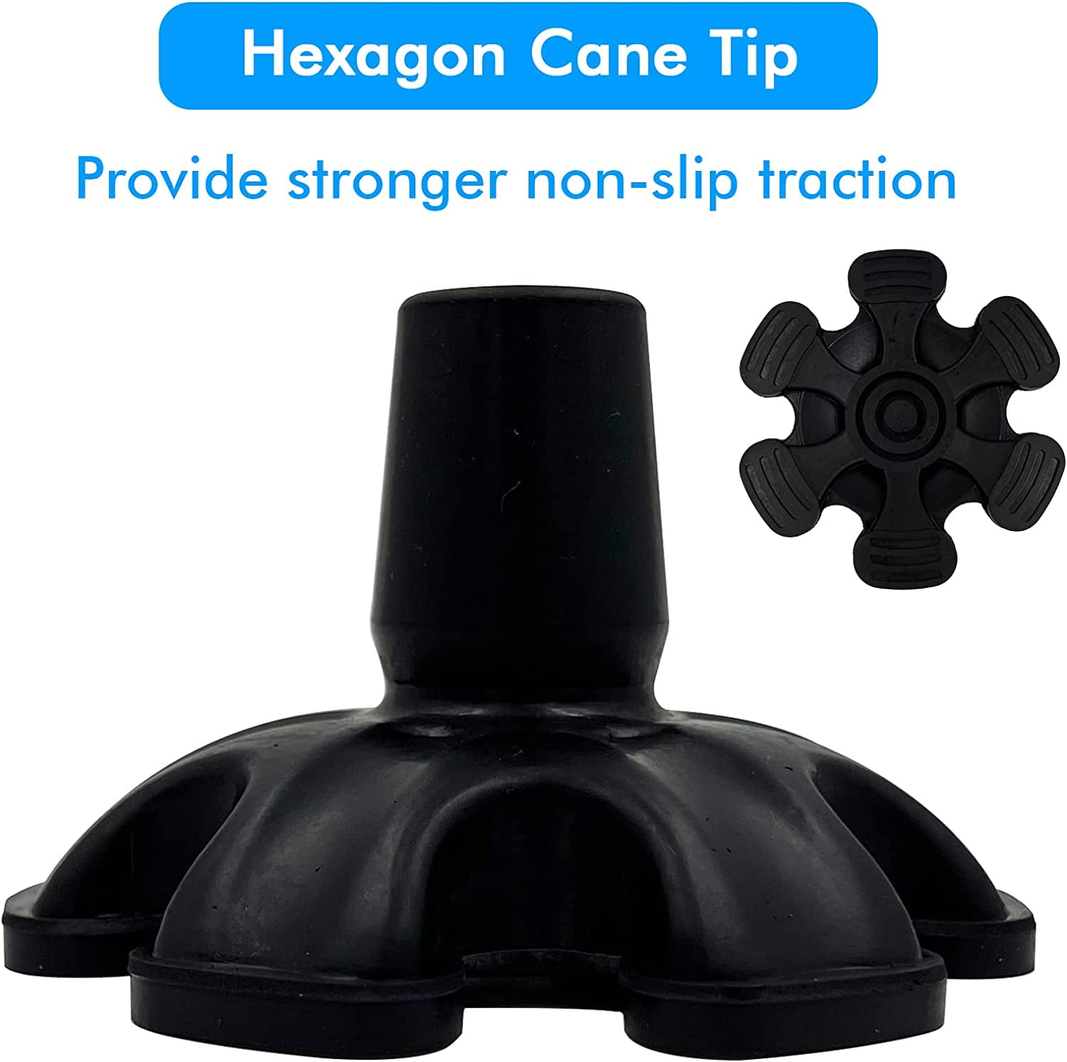 Walking Stick Tip, 19mm Walking Cane Tip Premium Anti Skidding Rubber