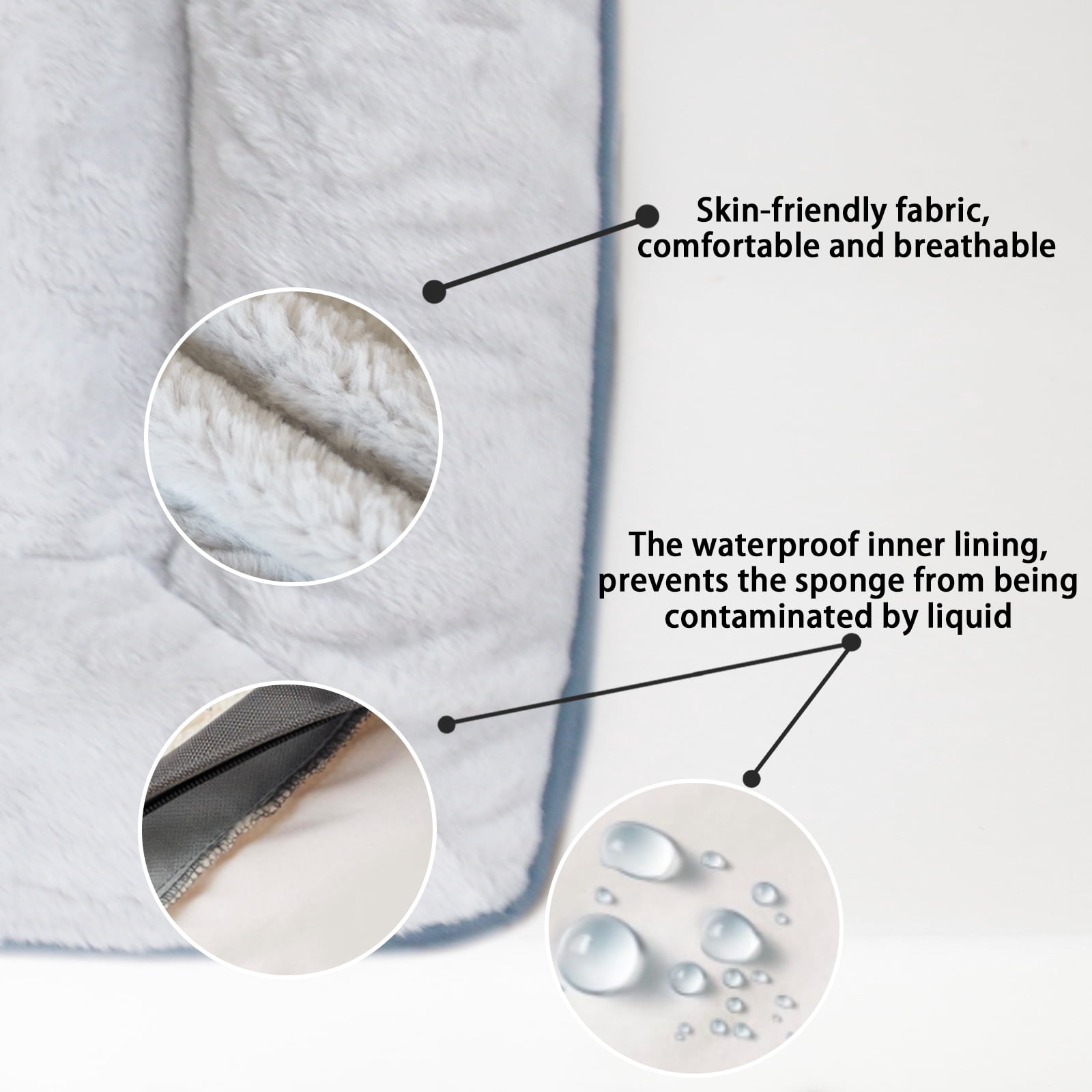 FKS LIFE Luxury Dog Bed Orthopedic Dog Beds Removable Machine Washable Cover and Waterproof Liner Pad Pet Bed