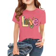 thumbnail image 2 of YunPes Girls T Shirts Loose Fit Short Sleeve Kids Summer Tops Soft Casual Crewneck Basic Tees Cute Birthday Outfits Easter Shirt, 2 of 8