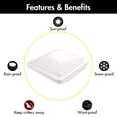 thumbnail image 4 of ONLTCO RV Vent Lid Replacement RV Vent Cover, Trailer, Camper, Motorhome Roof Vent Cover White Stainless Steel Hinge 2 Pack, 4 of 4