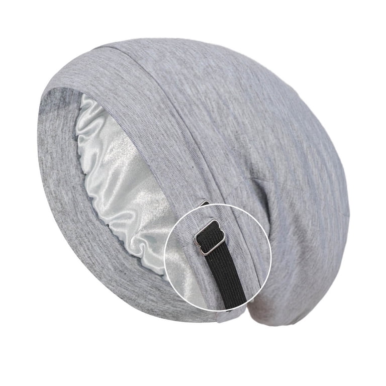 Silk Lined Sleep Bonnet Adjustable Strap Hair Protection All Night Comfort Homelove 2-Pack Satin Sleep Bonnet, Adjustable Strap  main image 3