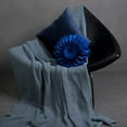 thumbnail image 2 of JWH Suede Sunflower Pillows Decorative Throw Pillows Round Pillow with Insert Decorative Pillows Round for Bed Sofa 12 inch Royal BLue, 2 of 9