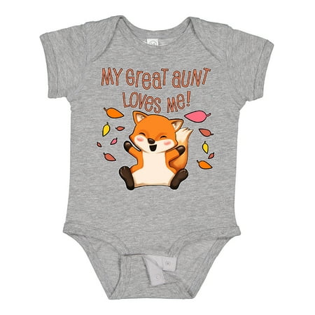 

Inktastic My Great Aunt Loves Me!- Cute Baby Fox Gift Baby Boy or Baby Girl Bodysuit