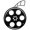 Black, variant on WEUVEB theater room accessories Retro Iron Movie Reel Wall Decoration Black 1Pcs