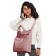 thumbnail image 2 of Bolso de mano KALIDI de pana con cremallera, antisalpicaduras, rosa, 2 of 8