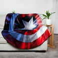 thumbnail image 3 of Marvel Captain America Shield Oversized Fleece Sherpa Throw Blanket | 72 Inches, 3 of 7