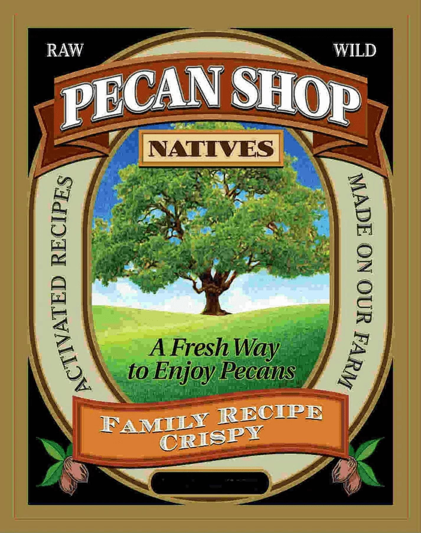 Pecan Shop Unsprayed Sprouted 20 Pound Raw Wild-Harvested Family Recipe Crispy Sea Salt Texas Native Pecans-Fresh Direct Ship
