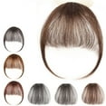 thumbnail image 4 of Graflsoa Hand-Woven Human Hair Clip-In Bangs with Sideburns, Lightweight & Natural Black, 12*21cm, 4 of 6