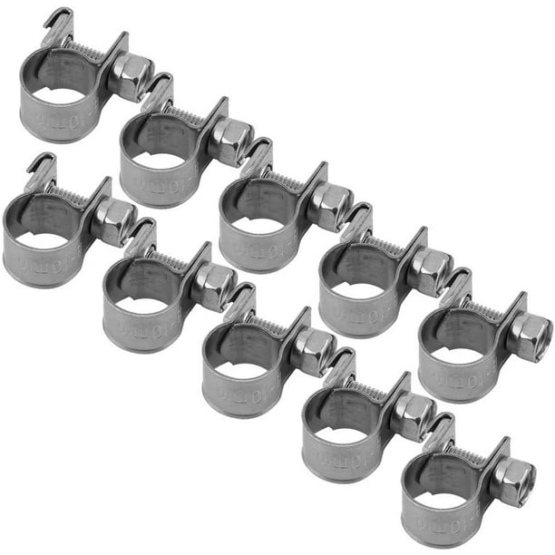 10 Pack Heavy Duty Stainless Steel Fuel Hose Clamps 6mm 20mm