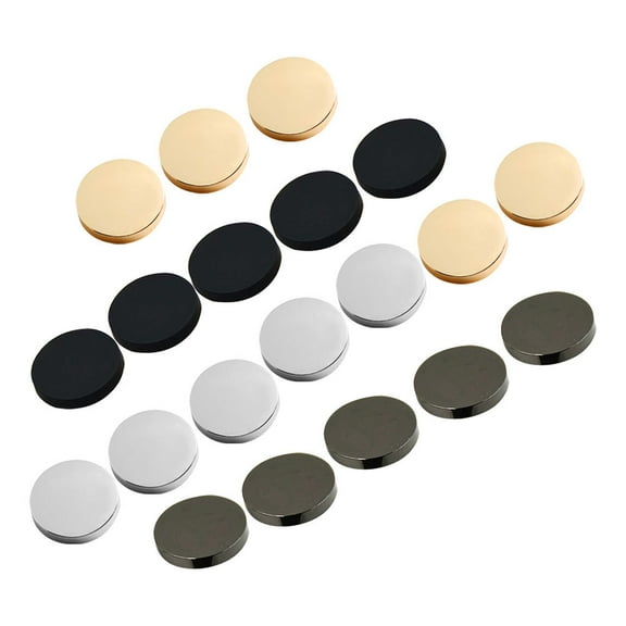 HOMEMAXS 40 Pcs Blank Button Covers Metal Coat Buttons Golden