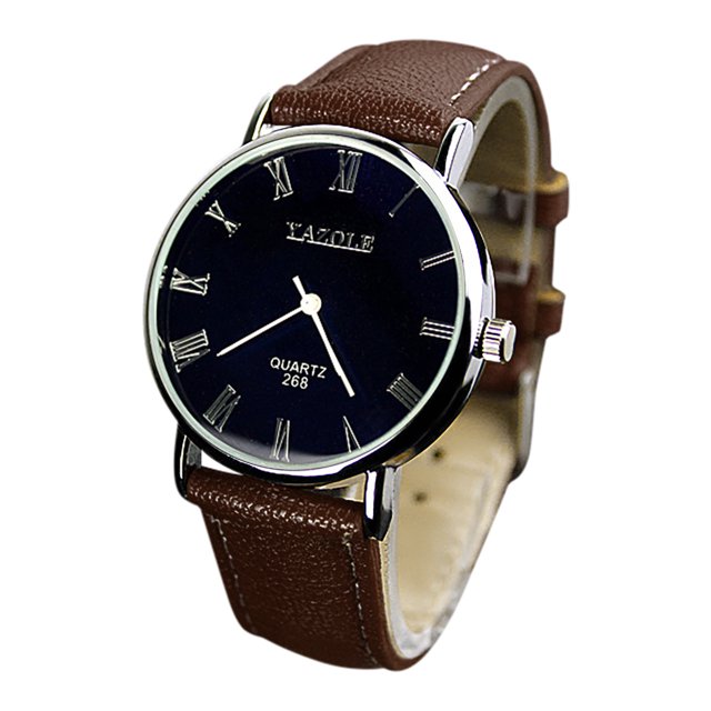 Clearance Sale Sfonq Womens Watches Mens Blu-Ray Roman Numerals Quartz Analog Wrist Watch, Black Band Black Dial, Faux Leather Band Mothers Day Gift for Grilfriend,multicolour Buy 2 Save 10%