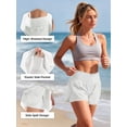 thumbnail image 6 of Cadmus 2 in 1 Women's Workout Shorts for Athletic Gym Running Shorts with Phone Pockets,3 Pack, Black,Grey,White,L, 6 of 9
