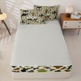 thumbnail image 3 of catabedysis Camo Camping Zipper Twin Comforter Sets with Fitted Sheet and 2 Pillowcases,Wildlife Camper Pattern Zipper Bedding Set For Boys,Earthy Tone,Light Gray Reversible,4 Pieces, 3 of 7
