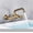 Antique Brass, variant on Wall Mounted Bathroom Kitchen Faucet Dual Handle Brass Antique Hot and Cold Water Tap 360 Swivel Long Spout Kitchen Mixer Tap