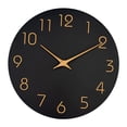 thumbnail image 4 of Reloj de pared circular Perfecl decoración de arte de pared minimalista silenciosa 10 pulgadas, 4 of 8
