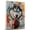 Alaskan Malamute, variant on Black Russian Terrier Dog Playing American Football Wall Stretched Canvas Size 8x12 – Black Russian Terrier Canvas Art for Dog Lovers, American Football Canvas Wall Decor