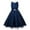 Navy Blue, variant on LYMAYTER Flower Girl Summer Dresses Kids Toddler Sleeveless Lace Princess Dress Fluffy Wedding Party Gown for 2-12 T
