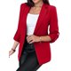 thumbnail image 1 of Blazer de Larga para Mujer, Informal, de Negocios, con Abertura Frontal, para Trabajo y Oficina. Rojo L, 1 of 6