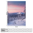 thumbnail image 4 of Fenyluxe Mountain Trees Winter Print Throw Blanket for Bed Couch Car Kids and Adults - Excellent Hand Feel Lightweight Blanket All Seasons 60x80in, 4 of 6