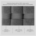 thumbnail image 4 of Home Weavers  Elegance Essentials 550GSM Cotton Zero Twist Super Absorbent Wash Cloth Set of 12 13"x13" - Dark Grey, 4 of 5