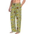 thumbnail image 6 of Sikiie Sage Green With Sunflowers Mens Pajama Pants Sleep & Lounge Pants, PJ Bottoms With elastic waistb and Pockets Large, 6 of 6