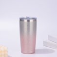 thumbnail image 2 of 20Oz Stainless Steel Tumbler Double Wall Vacuum Insulated, Travel Mug Cup for Hot Cold Coffee Tea, Powder Coated Gradient Finish Car Cup Holder Friendly, Thermos Cup *1, 2 of 9