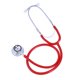 thumbnail image 1 of Estetoscopio de doble cara, herramienta de equipo de dispositivo de estetoscopio de auscultación de ayuda médica portátil (rojo), 1 of 2