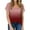 Red, variant on Giftesty Women Gradient Print V-Neck Pocket T-Shirt Tops Short Sleeve Loose Blouse