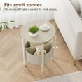 thumbnail image 4 of Vagusicc Small Round Side Table End Tall Accent with Storage Basket, 4 of 5