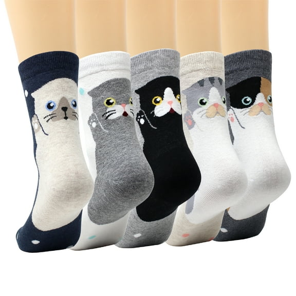 LIVEBEAR Korean Socks - Siamese Cat, Russian Blue, Tuxedo