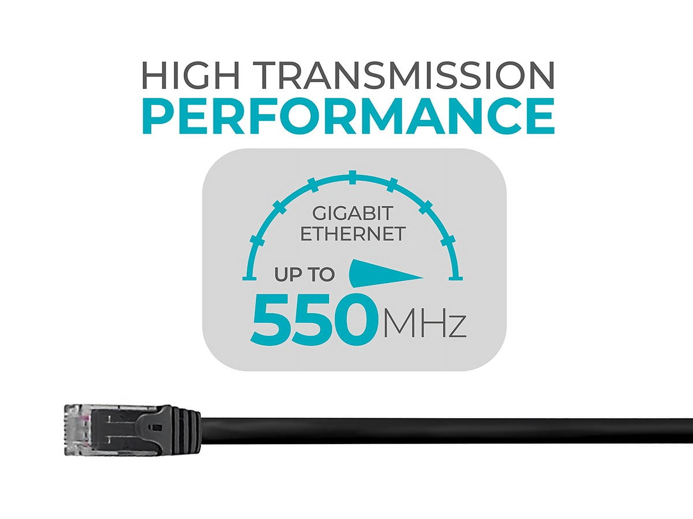 Monoprice Cat6 Ethernet Patch Cable - 1 Feet - Black (12 Pack) Snagless RJ45, 550MHz, UTP, Pure Bare Copper Wire, 24AWG - FLEXboot Series