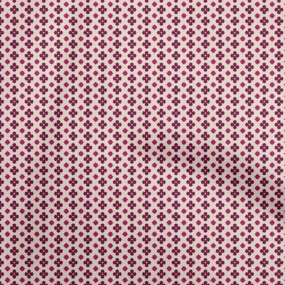 oneOone Cotton Silk Magenta Fabric Asian Block Print Craft Projects Decor Fabric Printed By The Yard 42 Inch Wide
