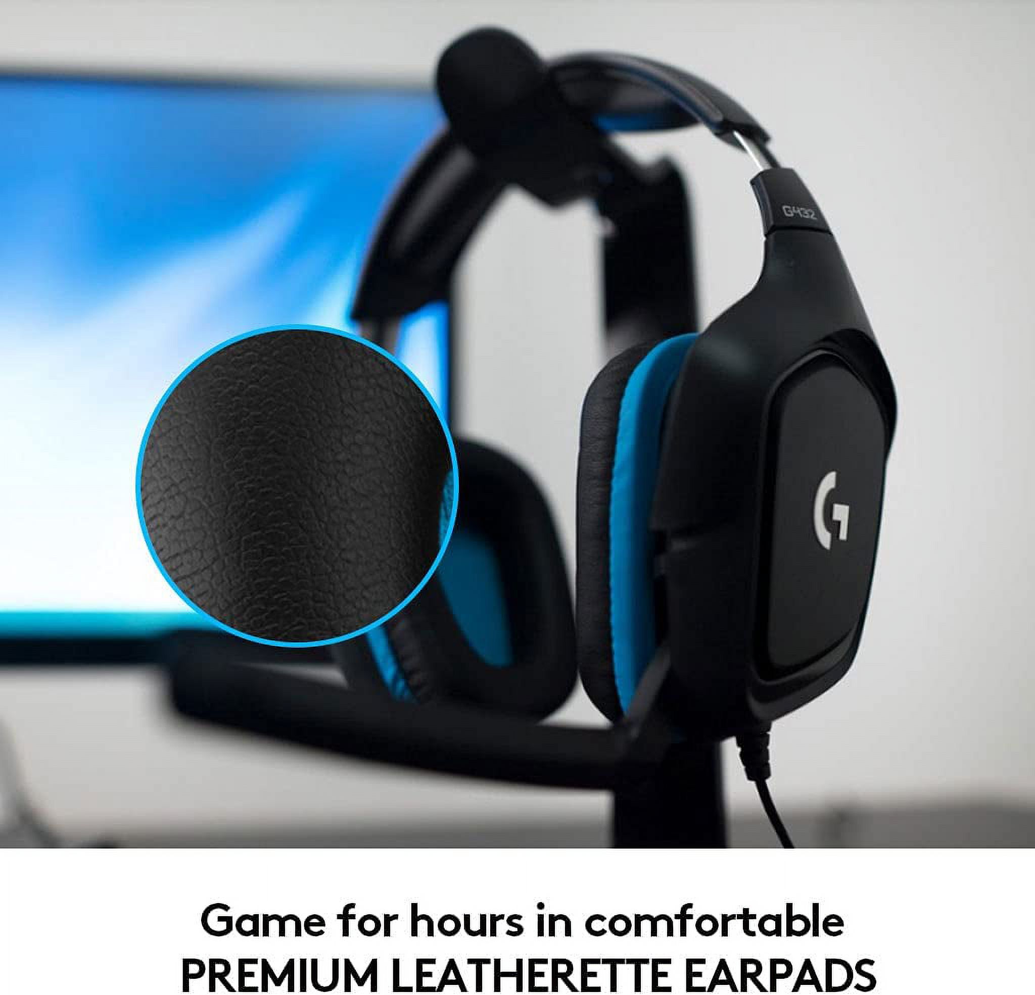 Logitech G432 Wired Gaming Headset, 7.1 Surround Sound, USB and 3.5 mm Jack, Black - image 4 of 7