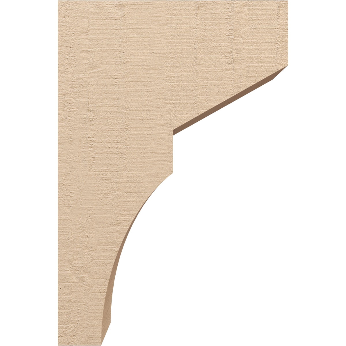 8"W x 16"D x 24"H Classic Monterey Rough Cedar Woodgrain TimberThane Corbel, Primed Tan